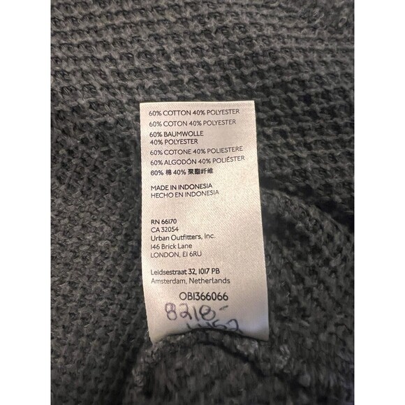 We The Free Sweater Grey Knit Women's Sz L Free People Long Sleeve Oversized - Picture 6 of 6